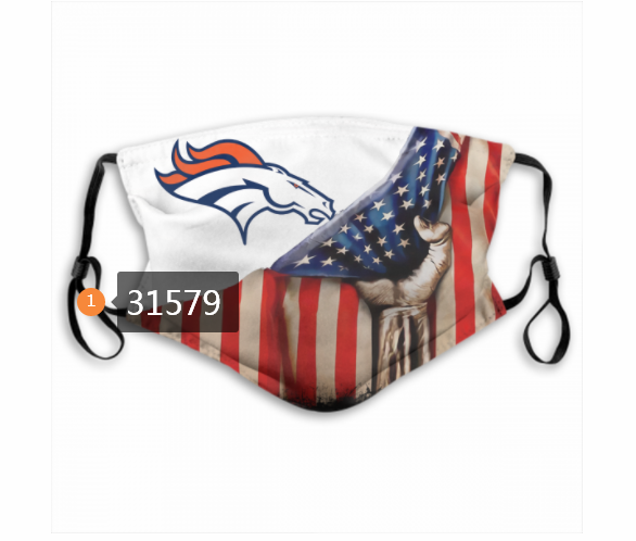 NFL 2020 Denver Broncos #7 Dust mask with filter